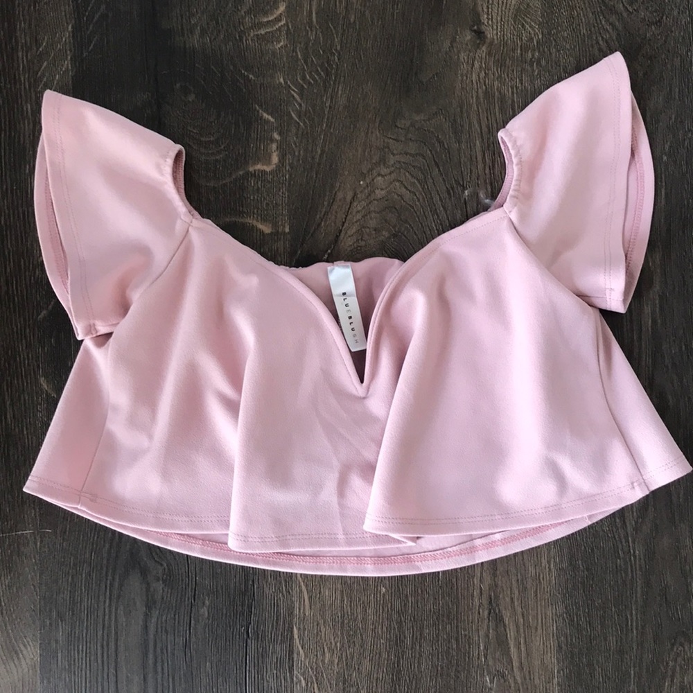 Pink girly crop top
